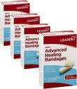 Leader Adesive Bandages Advanced Healing, Grande One Size, 6 Conte - Impermeabile e flessibile - 4 Pack