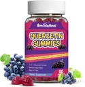 Quercetin Gummies 1200MG, Quercetin Gummies con Bromelain, Zinc Vitamin C, Quercetin Supplement Gummies for Adult & Kid, 60 Vegan Gummies