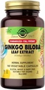 Solgar Ginkgo Biloba Leaf Extract - 180 Capsule Vegetali - Standardized Full Potency (SFP) - Non OGM, Vegan, Gluten Free, Dairy Free, Kosher, Halal - 180 Serve