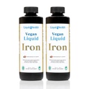 LIQUIDHEALTH Vegan Liquid Iron Supplement con SunActive & Ferrochel Fe - Natural Energy, Immune System & Metabolic Support, Aumentare Clarity Mentale, Prenatal/Postnatal - USA Made, Non-GMO (2 Pack)