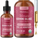 Ormone Balance Liquid Drops | con Black Cohosh, Sting Nettle, Red Raspberry Leaf, Chasteberry & More | Menopause, Hot Flash, & PMS Relief Menstrual Herbal Support Tincture | Vegan Formula | 2oz
