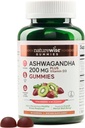 NatureWise Ashwagandha Gummies - Fragola Kiwi - KSM-66 con vitamina D3 - Supporto calmante per l'alluce - Vegetariano - Non OGM, Gelatina e Gluten Free - 60 Conte[1-Month Alimentazione]