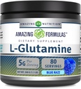 Incredibile formula L-Glutamina Polvere | Supplemento di amminoacidi | Non OGM | Gluten Free | Made in USA (Blue Raspberry | 1.1 Lb)