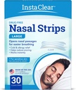 Strisce di respirazione nasale, Clear Large 30 ct | Funziona istantaneamente, Rilievo di congestione nasale, smette di russare, Cold & Allergy