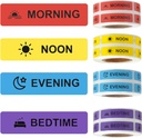 Etichetta di carta permanente Etichetta AM NOON PM per il caso di pillole Planner 0.4 * 1.6inch (Morning Noon sera Bedtime)