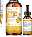 Magnesio Liquid Drops - Alto assorbimento 5-in-1 Magnesio Complesso Supplemento con Magnesio Glycinate, Malate, Citrato, Taurate - per Bone, Muscoli, Nervi & Energy - Vegan, Sugar Free, 2 Fl.oz