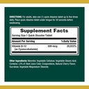 La vitamina B12 di Bounty della natura, supporta il metabolismo energetico e la salute del sistema nervoso, 500mcg, 100 compresse di dissolve rapido (pacchetto di 2)