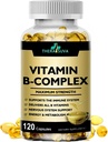 Vitamina B-Complex + CoQ10 + Vitamina C – Supplemento naturale ad alta potenza per il supporto energetico e metabolico – 120 Softgels, alimentazione di 60 giorni