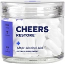 Cheers Restore | Supplemento con DHM + L-Cysteine | Feel Better After Drinking & Support Your Liver | 6 Doses | Dihydromyricetin, Cysteine, Milk Thistle, Prickly Pear, B-Vitamins, Ginger