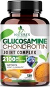 Glucosamina Chondroitin MSM 2100mg Complex - Integratore di supporto congiunto per la mobilità e il comfort congiunto per gli uomini e le donne con curcuma e boswellia, Integratori con Glucosamina a tripla resistenza - 120 Capsule