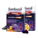 Sambucol Black Elderberry Throat Lozenge - con miele, vitamina C & zinco, Lozenges Sore Throat & Cough, Soothes Scratchy Throat, Supporta l'immunità, Soft & Chewy - 20 Conte, 2-Pack