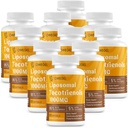 Tocotrienoli Liposomali 1000mg - Alta biodisponibilità Vitamina E Tocotrienols Integratori,95% Delta & 5% Gamma Tocotrienol Capsules Support Skin,Bone,Antiossidante,600 Softgels