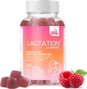 Lattazione e supporto postpartum Gummies - con beato cardo, semi di finocchio, cardo di latte, Moringa, Lecitina di girasole, Vitamina D3 & B12 - Aumentare la produzione di latte di alimentazione