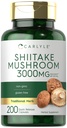 Carlyle Shiitake Mushroom Extract | 3000mg | 200 capsule | Non OGM, Gluten Free