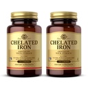 Solgar Chelated Iron - 100 compresse, Confezione da 2 - Gentle on Your Stomach - Non-GMO, Vegan, Gluten Free, Dairy Free, Kosher - 200 Total Servings