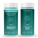 Iwi Omega-3 Minis & DHA Omega-3 Bundle, 30 Serve, Vegan Algae Omega 3, Krill & Fish Oil Alternative, No Fishy Aftertaste