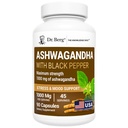 Dr. Berg Ashwagandha Capsule 1000mg - Include Ashwagandha Root con pepe nero da Bioperine - Ashwagandha Supplementi 90 capsule