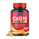 DRFOSTER CoQ10 400mg-High Absorption Coenzyme Q10 Integratori con PQQ, Shilajit & Vitamina E, potente antiossidante per la salute del cuore e la salute dell'energia-Produzione 120 capsule vegetali
