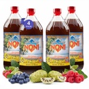 TAHITI TRADER (4-PK) Succo originale noni ad alta potenza - Succo di frutta puro noni con mirtillo e lampone - Superfood Antiossidante organico che sostiene l'energia e la salute del corpo - (32oz, 4 Pack)