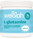 Wellah L-Glutamine Polvere non aromatizzata (50 Serve) - 5g L-Glutamina Per Serving, Addolcita con Stevia