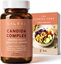 Candida Cleanse per le donne – Gut & Feminine Balance con olio di origano, Caprylic, Probiotici, Reishi, Aloe & Black Walnut – Può aiutare a sostenere il comfort digestivo, Clarity, Clear Skin & Vaginal pH