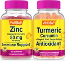BeneSì Zinco + Curcumina curcuma, Gummies Bundle - Grande Degustazione, Supplemento di vitamina, Senza glutine, OGM libero, pancia masticabile