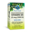 Fattori naturali Tutta la Terra e la vitamina del mare D3 - Integratore alimentare Supporta le ossa forti e le articolazioni - aiuta l'assorbimento del calcio - Vegan e non OGM - 90 capsule vegetariane (90 porzioni)