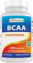 Best Naturals BCAA Branch Chain Aminoacido, 3200mg per porzione, 400 capsule - Grado farmaceutico - 100% puro Instantized Formula | Pre/Post Workout Bodybuilding Supplement | Aumentare la crescita muscolare