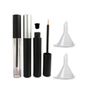 3 pezzi 5ml svuotato Eyeliner Tubes Refillable Eyelash Growth Liquid Bottiglia Plastica Eyeliner Vials Tube con spazzola Ciglia Crescita Olio Mascara Tubo per cosmetici Vieni con 2 Mini Palstic Funnels