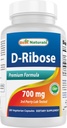 D-Ribose 700mg 180 Vcaps - Produzione naturale di energia ATP - Prodotto in una Facility certificata GMP basata sugli Stati Uniti e terza parte testato per la purezza. Garantito!!