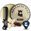 Striking Viking Mustache Wax & Comb Kit - 2 oz, Vanilla - Kit completo per ginocchiere Mustache per uomo - Robusto Styling & Wax Strong Hold - Pocket-Sized Precision & Styling Comb