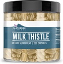 Elementi terrestri Latte Thistle 200 Capsule, Pure & Undiluted, Senza Additivi