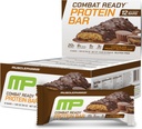 MusclePharm Combat Sport Bar, Coppa del burro di arachidi al cioccolato, Barre ad alta proteina, Cravings di combattimento, Prestazioni di carburante & soddisfare le richieste di energia, 20g Proteine da Proteine del siero, fibra 5g, senza glutine, 12 bar