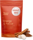NeuroGum Energy & Focus Mints (90 Count Bag, Cinnamon) | 40 mg Caffeina naturale + L-teanina + Vitamina B12 & B6 | Supplemento di prestazioni cognitive del cervello dello zucchero