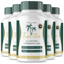 (Official 5 Pack) Tropislim, Tropislim Tutto Natural Caribbean Flush, supplemento di perdita di peso, Tropislim capsule dimagrante per le donne, Stile di vita sano + Fisica Leaner, Recensioni tropicali (300 capsule)