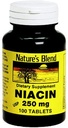 Niacina di miscela della natura 250 mg 250 mg 100 Tabs