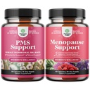 Bundle di supporto avanzato PMS Supplemento per le donne e supplemento completo di menopausa di erbe per le donne - Multibenefit Menopause Rilievo bilanciamento dell'ormone