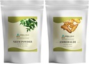 Neem Leaf Powder e Ambehaldi Turmeric Powder 16 Oz Confezione da 2 Combo
