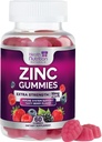 Integratori di zinco 50mg Gummies - Max Strength Skin Health & Immune Support Gummy, Vegan, Non-GMO & Gluten Free - Miglior integratore di zinco Antiossidante & Bone Salute Chewable Berry Flavor - 60 Gummies