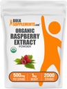 BulkSupplements.com Polvere di estratto di lampone organico - da frutta di lampone, fonte antiossidante, supplemento di erbe - senza glutine, 1kg (2.2 lbs) (Pack di 1)