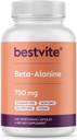 BESTVITE Beta Alanine 750mg (240 Capsule Vegetariani) - No Stearates - Vegan - Non OGM - Gluten Free