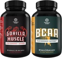 Bundle di Booster di prova di resistenza extra per gli uomini e Branch catena aminoacidi supplemento - - Integratore di energia naturale per gli uomini con arrapato Goat Weed - Ripristino muscolare post allenamento e crescita muscolare Suppor