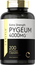 Carlyle Pygeum Africanum Bark | 200 capsule | Estratto di alta potenza | Non OGM, Integratore senza glutine