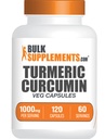 BulkSupplements.com Estratto di curcuma capsule - Supplemento di curcuma, supplemento curcuma curcuma curcuma 1000mg - Gluten Free, 120 capsule di veg (Pack of 1)