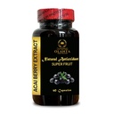 Estratto di bacche di ACAI - Supplemento agli antiossidanti, Polvere di Acai, estratto di bacche di acai 4:1, miscela di acai non naturali e non OGM - 1 bottiglia 60 capsule