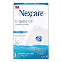 Nexcare Tegaderm Impermeabile Abito Trasparente, A prova di sporco, Germproof, Fornisce protezione alle ustioni minori, Scrapes, Tagli, Blisters e Abrasioni, 2.375 x 2.75 in, 8 Conte
