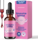JoySpring Gocce Immune - Integratore di Supporto per Immunità per Bambini (1 fl oz, 30 Serve) con Liquido di Samburo Organico, Echinacea, Radice di Uva Oregon & Peel Arancione per Età 2-16+ Anni e Adulti