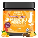 Probiotici per bambini con fibre prebiotiche, vegani, prebiotici organici e probiotici Gummies per Gut Health Support, Toddler Real Fruit Gummy Vitamins, No Aggiunto Sugar Cane, Peach Mango, 60 Ct