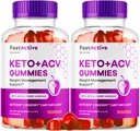 (2 Pack) Fast Active Keto ACV Gummies, Fast Active Keto Gummies 1050MG, FastActive Apple Cider Gummies, Fast Active Keto Gummy Advanced Formula, FastActive Keto ACV Gummies, 120 Gummies per 2 mesi