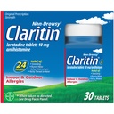 Claritin 24 HR Non Drowsy Allergy Medicine, Loratadine compresse antistamina, 30 Ct